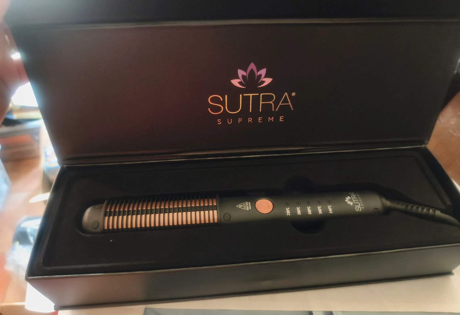 cepillo alisador y rizador sutra supreme glider pro - nuevo new neuf hair straightener brosse lissante
